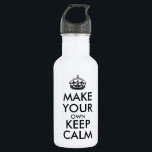 Garrafa Faça seus próprios manter a calma - preto<br><div class="desc">Olá! e boa vinda, criar e personalize seus próprios "mantêm design da calma" para este é original! Substitua as palavras "fazem seus próprios manter a calma" pela palavra de sua escolha e escolher a cor que você quer! Você pode imaginar e fazer tudo!! ex: "mantenha a calma e continue" "mantêm...</div>