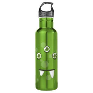 Garrafa Face de Monstro Verde