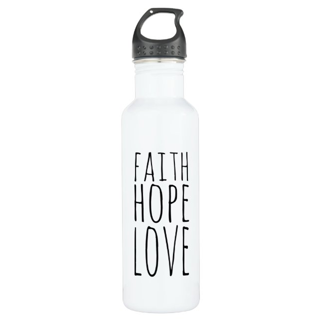 Garrafa Faith Hope Love (Frente)