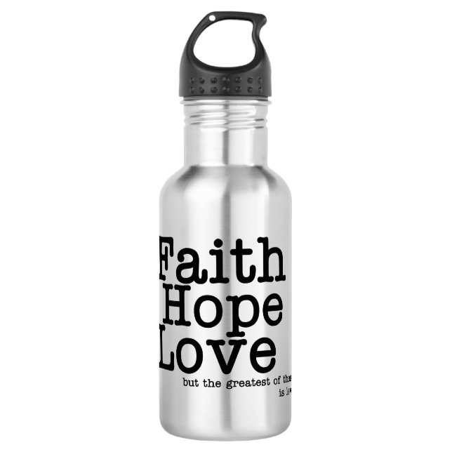 Garrafa Faith Hope Love Bottle (Frente)