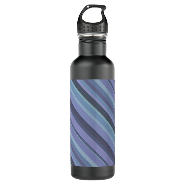 Garrafa Faixa diagonal da cinza azul (Frente)