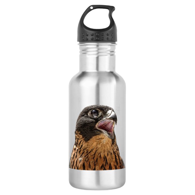 Garrafa Falcão de peregrino personalizado (Frente)