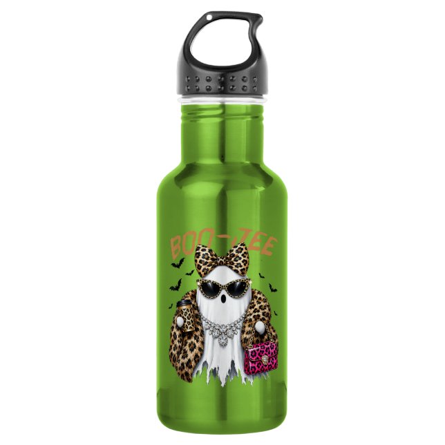 Garrafa Fantasma Leopardo Coquete Boo-JEE Halloween (Frente)