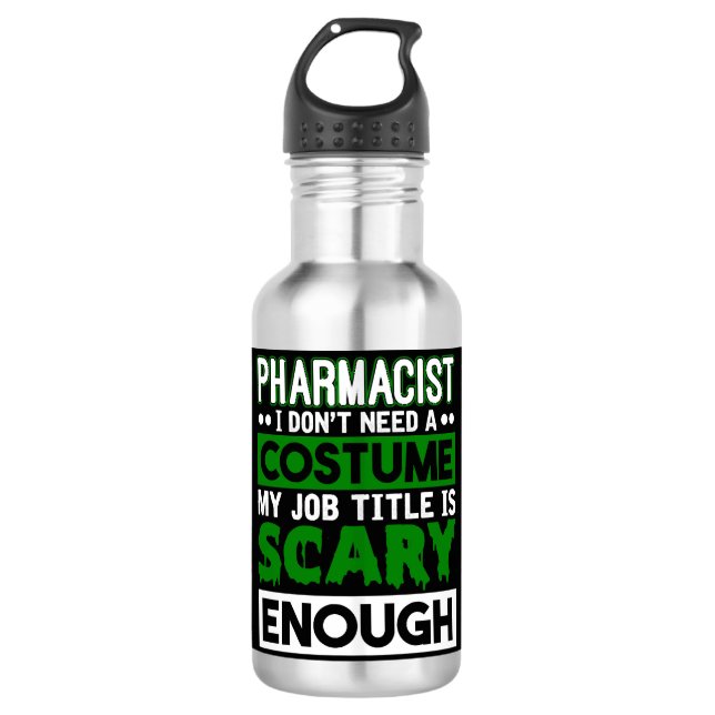 Garrafa Farmacêutico Halloween Costume Pharmacy Technician (Frente)