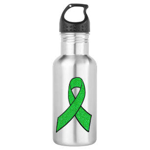 Garrafa Faux Green Glitter Disease Lyme