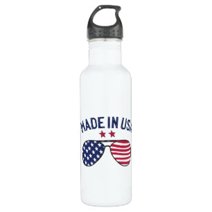 Garrafa Feito nos Estados Unidos Óculos de sol de bandeira