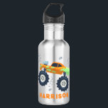 Garrafa Feliz Aniversário dos Caminhões de Automóveis Mode<br><div class="desc">Feliz Aniversário do moderno monstro de carros Nome Acrylic Tumbler mostra seu nome personalizado com um carro de monstro colorido. Fabuloso para festas de aniversário infantis e presentes personalizados para meninos para aniversário,  Natal,  feriados e muito mais. Projetado pelo Evco Studio www.zazzle.com/store/evcostudio</div>