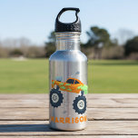 Garrafa Feliz Aniversário dos Caminhões de Automóveis Mode<br><div class="desc">Feliz Aniversário do moderno monstro de carros Nome Acrylic Tumbler mostra seu nome personalizado com um carro de monstro colorido. Fabuloso para festas de aniversário infantis e presentes personalizados para meninos para aniversário,  Natal,  feriados e muito mais. Projetado pelo Evco Studio www.zazzle.com/store/evcostudio</div>