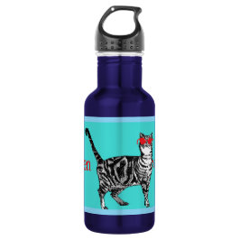 Garrafa Feliz Aniversário Seu Legal Tabby Cat Mens Marido