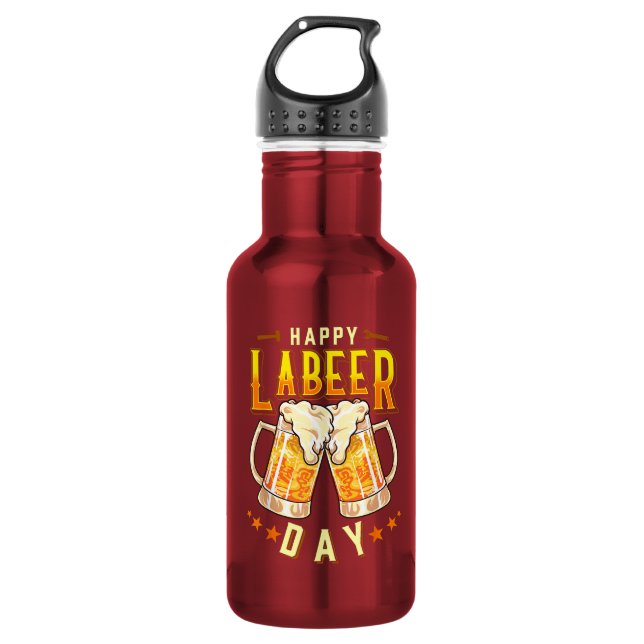 Garrafa Feliz Dia do Labeer Funny Dia do Trabalho (Frente)