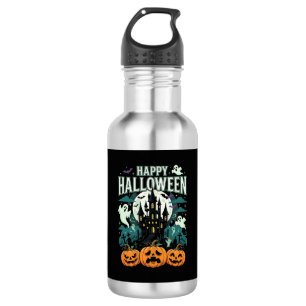 Garrafa Feliz Halloween Castelo Assombrado Fantasmas e Abó