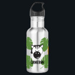 Garrafa Feriado Personalizado Cute Safari<br><div class="desc">Eu me diverti demais ilustrando esses animais safaris para o aniversário do meu filho. Personalize esta garrafa de água com uma zebra, um leão e um hipopótamo que fazem como presentes de festa de aniversário excelente. Surpreenda os jovens convidados com um presente personalizado para um aniversário safari. Bônus: Eu criei...</div>