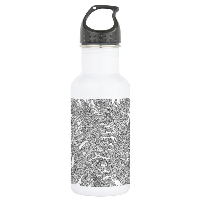 Garrafa Fern em preto e branco (Frente)