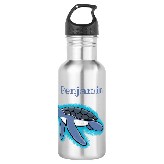 Garrafa Figura de desenho animado de tartaruga-do-mar (Frente)