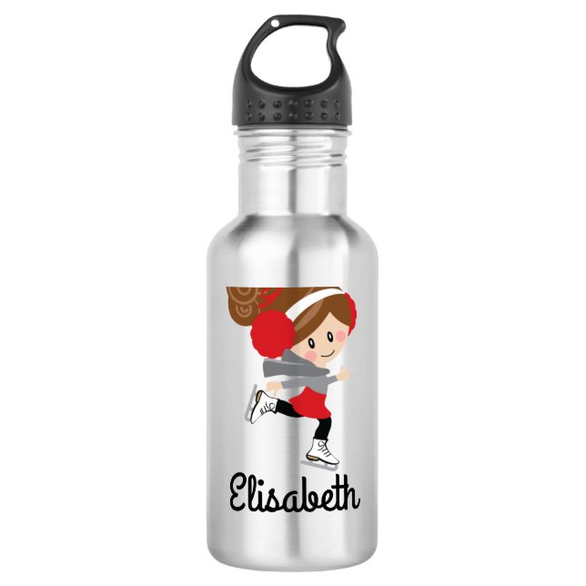 Garrafa Figura Skating Water Bottle Peace Love Skate (Frente)