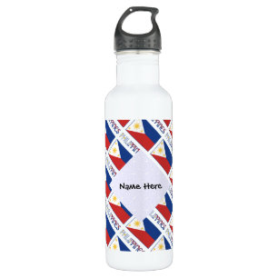 Garrafa Filipinas e Bandeira Filipina Personalizada em Mos