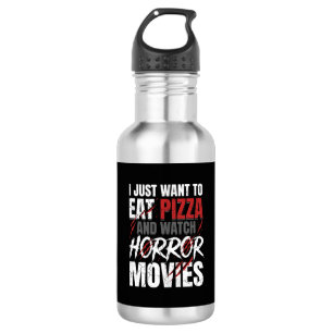 Garrafa Filmes de Terror de Pizza Design de Halloween_1