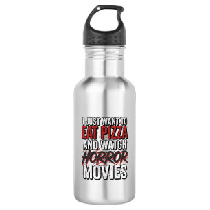 Garrafa Filmes de Terror de Pizza Tipografia Vintage de Ha
