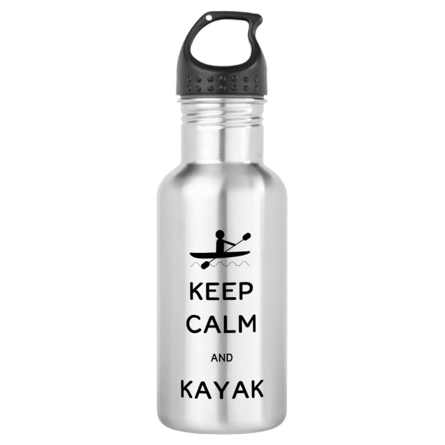Garrafa Fique calmo e Kayak (Frente)
