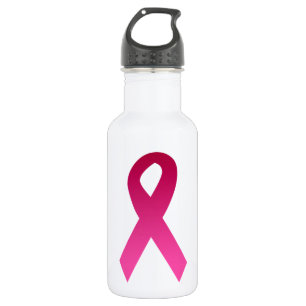 Garrafa Fita rosa de reconhecimento do cancer da mama