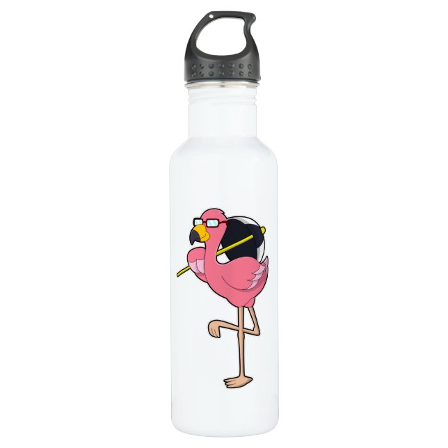 Garrafa Flamingo com guarda-chuva (Frente)