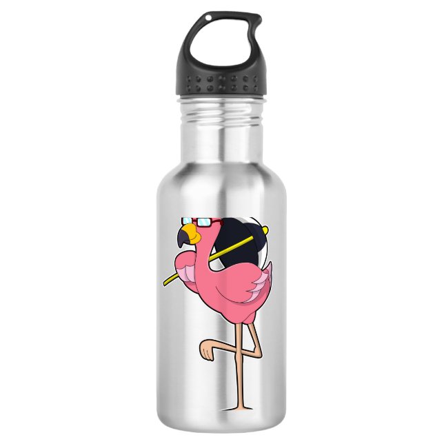 Garrafa Flamingo com guarda-chuva (Frente)