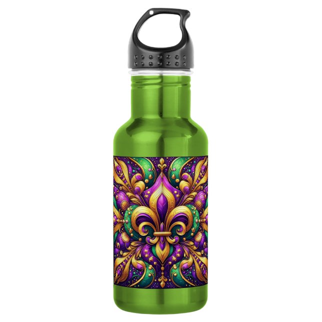 Garrafa flor de lis mardi gras (Frente)