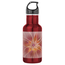 Garrafa Flor de Sono Floral de Cor Rosa Mole Abstrato