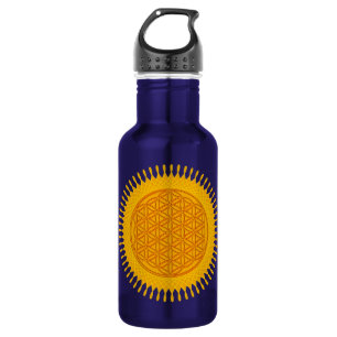 Garrafa Flor De Vida - Amarelo ensolarado
