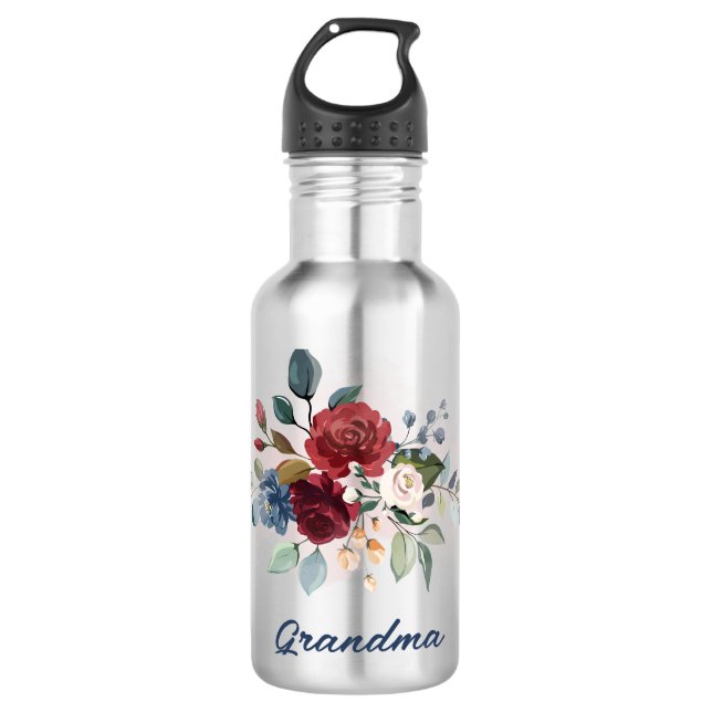 Garrafa Floral Bloom Botânico Na moda Personalizado (Frente)