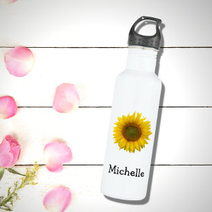 Garrafa Floral de Cachorro Personalizado de Girassol Amare