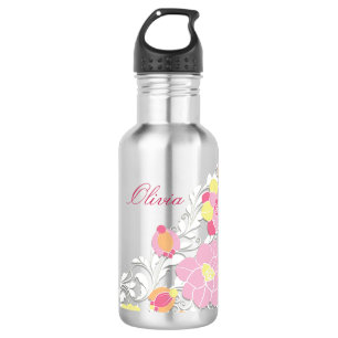 Garrafa Floral Pastel Sculpted elegante personalizado
