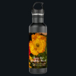 Garrafa Floral Salve Nosso Planeta Flores Natureza Persona<br><div class="desc">Floral Save Our Planet Flowers Nature Personalize A Garrafa de Água de Aço Inoxidável tem uma bela maneira de dizer aos outros a razão para Salvar nosso Planeta - Flores. Personalize-o com suas informações. Uma Garrafa de Água Maravilhosa ajuda a enviar uma mensagem aos outros na sua vida. Fotografia das...</div>