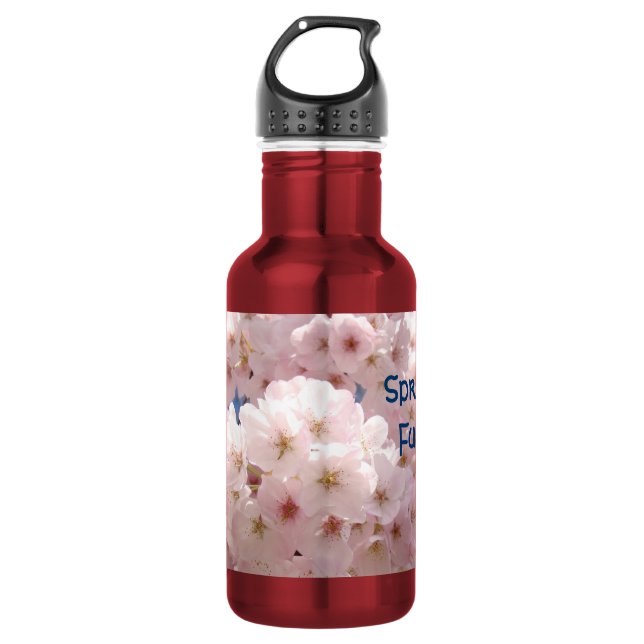 Garrafa Flores Cor-de-Rosa Personalizadas de Primavera Div (Frente)