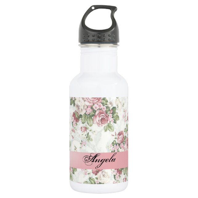 Garrafa Flores de Chique Vintage-Personalizadas (Frente)