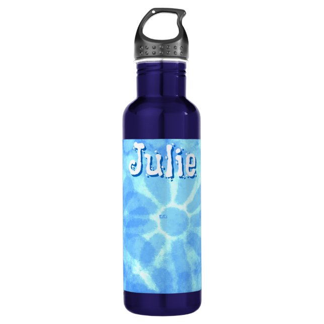 Garrafa Flores de Disias Florais Azuis Variegadas Personal (Frente)