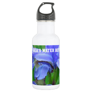 Garrafa Flores de Íris Azul
