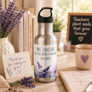 Garrafa Flores de Lavanda Personalizadas Agradecimento ao