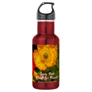 Garrafa Flores Salve Nosso Planeta Flores Natureza Persona