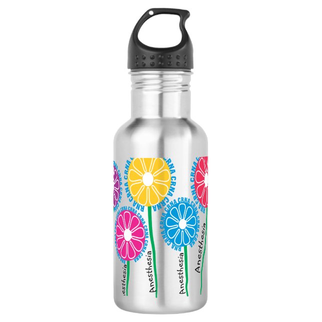 Garrafa Flores Whimsical CRNA (Frente)