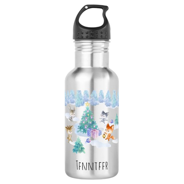 Garrafa Floresta Dançante - Caqueta de Natal (Frente)