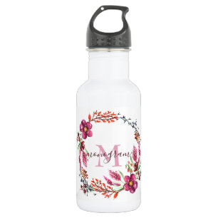 Garrafa Flower Wreath com Twigs