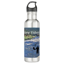Garrafa Fly Fishing with Fisherman silhouette Personalize