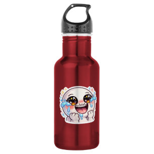 Garrafa Fofo Kawaii Chorando Rindo de Alegria Lágrimas Fel