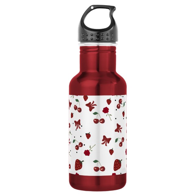 Garrafa fofo vermelho e branco (Frente)