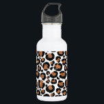 Garrafa Folha branca e dourada Chita - Padrão-Leopardo<br><div class="desc">Folha branca e dourada Chita ou padrão de animais pintados por Leopard. A Impressão de Grande Gato Animal usa uma folha de ouro e moderna falsa. A Impressão Chita faz um presente excelente para uma festa selvagem.</div>