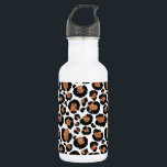 Garrafa Folha branca e dourada Chita - Padrão-Leopardo<br><div class="desc">Folha branca e dourada Chita ou padrão de animais pintados por Leopard. A Impressão de Grande Gato Animal usa uma folha de ouro e moderna falsa. A Impressão Chita faz um presente excelente para uma festa selvagem.</div>