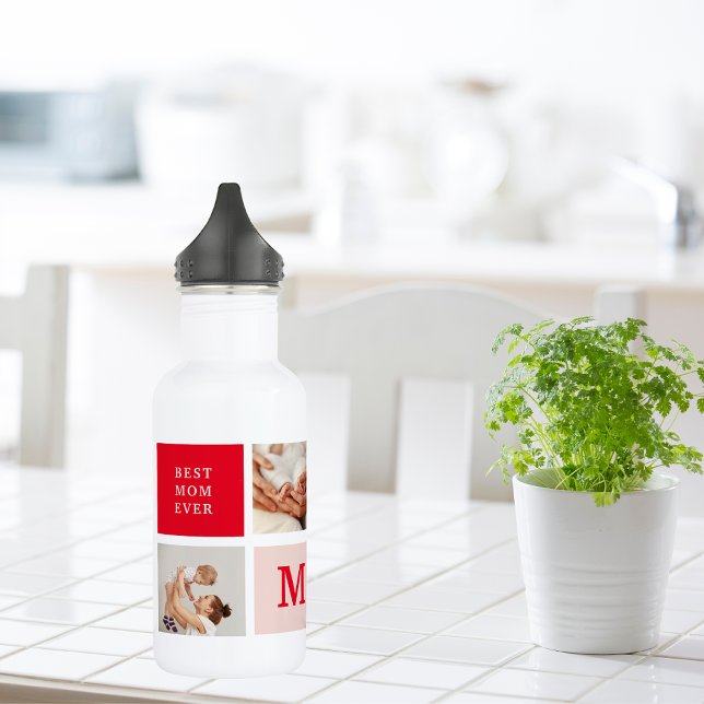 Garrafa Foto de Colagem Moderna Vermelha e Rosa, a melhor  (Criador carregado)