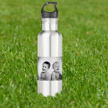 Garrafa Foto e mensagem personalizadas<br><div class="desc">Esta garrafa de água é facilmente personalizada com suas fotos e mensagens,  a opção de ter 3 fotos e 2 mensagens pessoais. seria um presente de excelente para todas as ocasiões.</div>