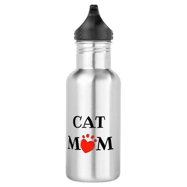 Garrafa Foto Personalizada da Mãe do Cat do dia de as mães (Direita)